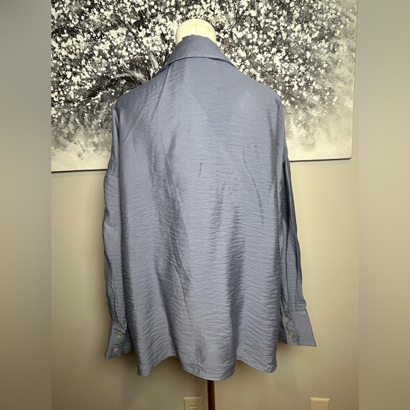 Anthropologie The Dylan long sleeve wide placket blouse boho dusty size S NWT - Picture 8 of 16